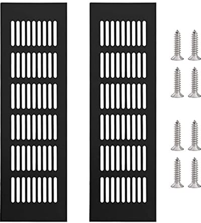 Aluminium Ventilatierooster - 2 Stuks Vierkant Luchtrooster voor Deuren