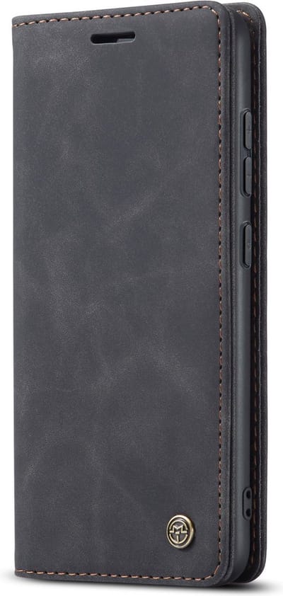 Casemania Hoesje Geschikt voor Oppo Find X5 Lite Charcoal Gray - Dunne Portemonnee Book Case - Slim Wallet Case met Pasjeshouder