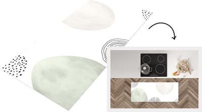 Keukenloper - Loper keuken - Paasdecoratie - Paaseitjes - Pastel - 120x50 cm - Keukenloper vinyl