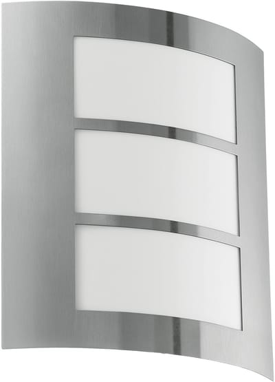 EGLO City Wandlamp Buiten - E27 - 26 cm - Roestvast Staal/Wit