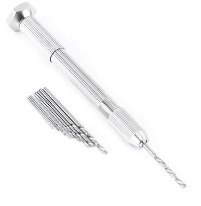 Handboor met 10 HSS twistboren van 0,5 tot 2 mm - Precisie boorset voor fijn werk en hobbyprojecten