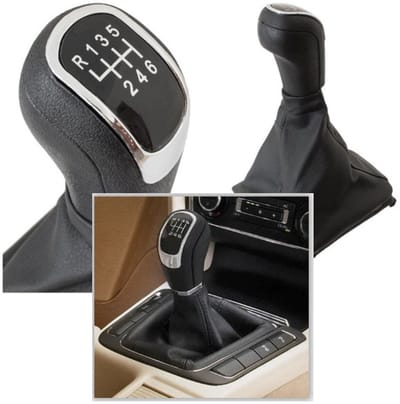 Pookknop Skoda SuperB 3T Bouwjaar 2008-2015 (6 versnellingen) Skoda SuperB pook met hoes set compleet