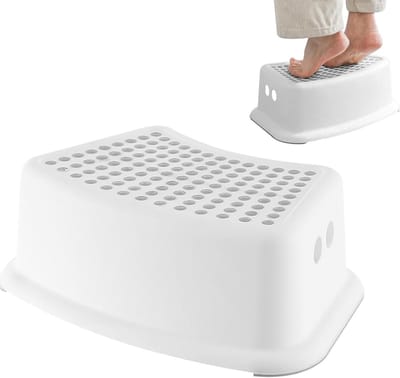 Toilet Krukje - Potty Stapel - Badkamer Ondersteuning - Antislip C-vorm - 37x25x13 cm - Grijs