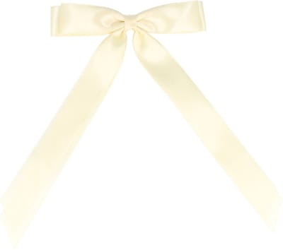 Haarsoires Haarspeld Duckklem 12cm – Strik met 20cm Linten – Creme - Sterke Haarclip voor Styling & Dagelijks Gebruik - Hair Clip - Decoratieve Haaraccessoire