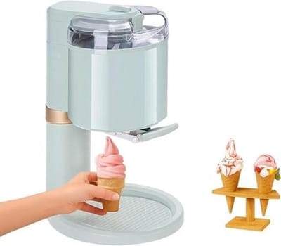 Mini IJs Machine - Dessert Maker - Zelf Desserts Maken - One-Touch Bediening - 1 Liter Capaciteit - Zilver