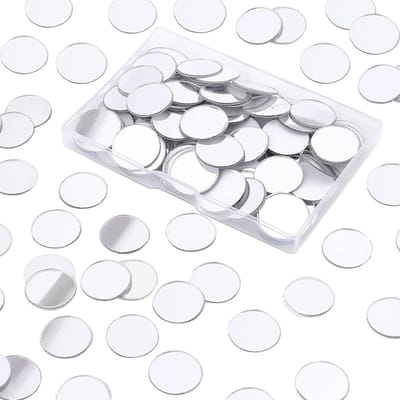 Mini Acryl Spiegeltegels, 200 Stuks, Plakbare Decoratieve Mozaïektegels voor Wanddecoratie, Ambachten en Feestversiering, Ronde Vorm, 200 Stuks