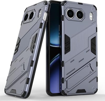 Exobox Geschikt voor OnePlus Nord 4 - Ultradunne Siliconen Schokbestendig - Hybride Back Cover Hoesje - Grijs