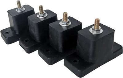 MK Stoer - Rubberen pads - Montage - Schokdempermachines - Houder - Buiten - Airconditioning - 4 stuks - Geschikt voor diverse modellen - Zwart.
