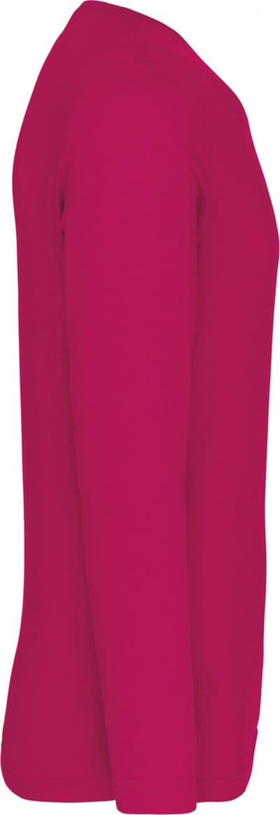 Kariban T-shirt V-hals lange mouwen K358 - Fuchsia - 3XL