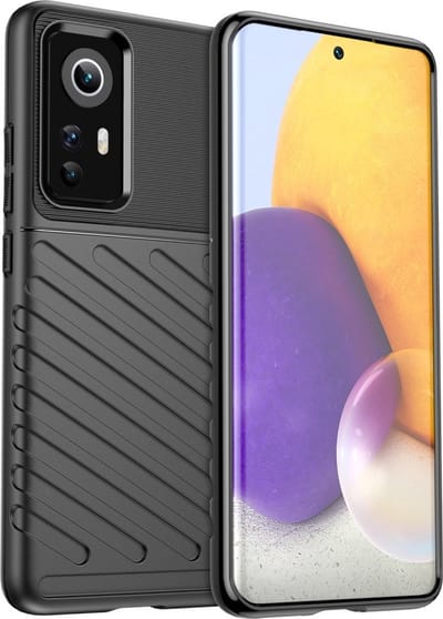 Coverup Hoesje - Geschikt voor Xiaomi 12 / 12X Hoesje - Coverup Rugged Shield TPU Back Cover - Zwart