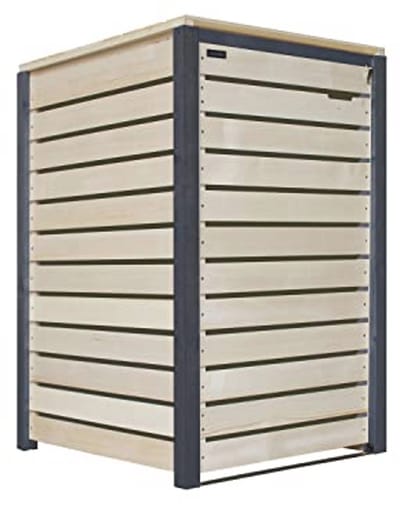 Afvalcontainerbox 240 liter van Hout met Achterwand - Voorgeïmpregneerd en Duurzaam voor Tuin