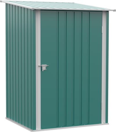 4goodz Metalen tuinhuis - tuinschuur met schuin dak - 100x103x160 cm - groen