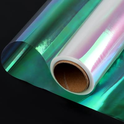 Dailygoods- Geschenkfolie holografisch - Iriserende Cellofaan - Dikke Transparante Verpakking - Waterdicht - Milieuvriendelijk - Perfect voor Geschenken - Inpakfolie