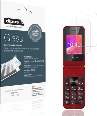 dipos – 2x Matte Pantserfolie geschikt voor Logicom Fleep 190 | 9H Screenprotector