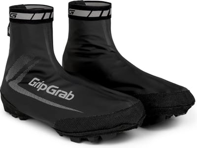 GripGrab - RaceAqua X Waterdichte Gravel Overschoenen MTB Regen Fietsoverschoenen Mountainbike - Zwart - Unisex - Maat S (38/39)