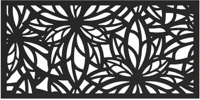 Decoratief Scherm Paneel 60x120 cm Zwart Voor Binnen en Buiten Gebruik