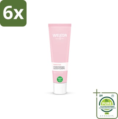 WELEDA - Gezichtscrème Sensitive Hydraterend - Voor gevoelige huid - 30 ml - Voordeelverpakking - 6 stuks - Gevoelige huid - Hydraterende crème