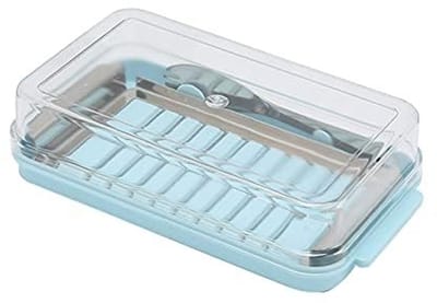 Cosensi- Botersnijdercontainer Roestvrij Staal - Onbreekbare Plastic Deksel - Botermes - Duurzaam - Grote Capaciteit - Glad en Dikte Randen - Boterhouder