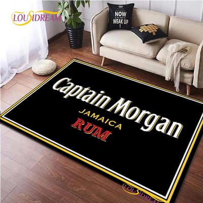 Bacardi Rum logo Creatieve Vloerkleden, Tapijt voor Woonkamer Slaapkamer Huisdecoratie, Kinderen Keuken Badkamer Antislip Vloermat Alfombra 60*90cm
