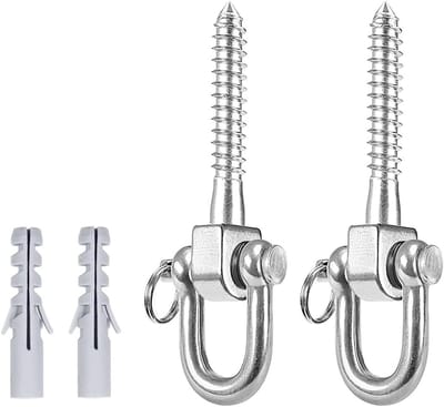 Set van 2 swing hangers en schroeven voor hangstoelen, schommels en hammocks - Roestvrij staal 304, duurzaam en weerbestendig