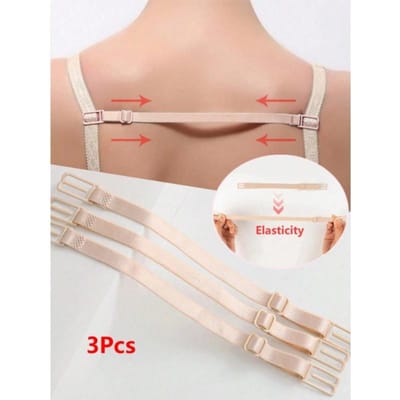 Abrikoos Gesp Elastisch Antislip Beha Bandjes, Verstelbare Beha Sport Bandjes voor Vormgeving en Fixatie Beha Lichaamsverzorging 3pcs abrikoos