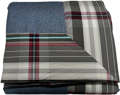DevoHome Biruza Hennep Dekbed Bedsprei - Hennepvezel en Cotton - All in One Dekbed zonder overtrek - Anti Allergie Dekbed - Anti-Huisstofmijt - Ademend - Wasbaar - Gekleurd dekbed Blauw 215x200 cm