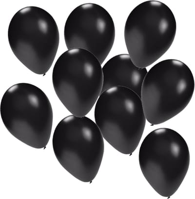 Bellatio Decorations ballonnen - 40x stuks - zwart - 27 cm - verjaardag - feestartikelen - versiering