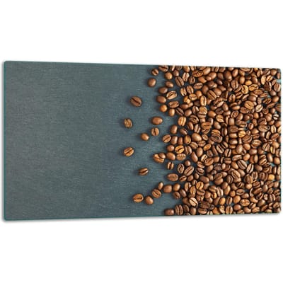 TMK ArtDeko - Glazen Snijplank - 52x30 cm - Inductie - Koffie Motief