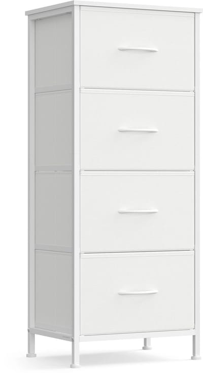 uJOY Dressoir kast - 4 lades - Ruime opbergruimte - Stevig tafelblad - Onderhoudsvriendelijk - Eenvoudige montage - Kleur wit