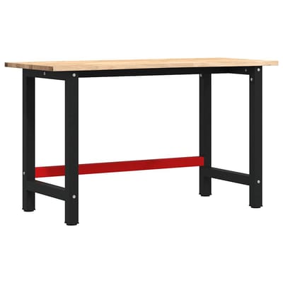 vidaXL - Werkbank - 140x60x81,5 - cm - massief - eikenhout