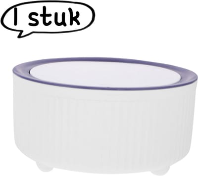 1 stuk - Bureau-prullenbak - Open deksel, kleine prullenbak voor woonkamer, salontafel - Mini-thuiskantoor met deksel - Blauw (rond)