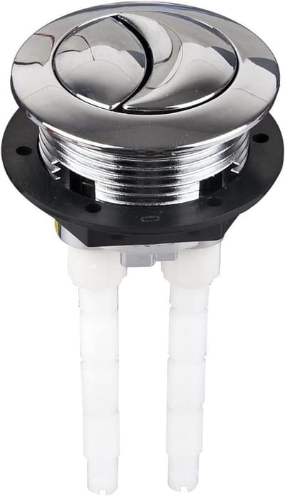 Toilet Spoelknop - Reservoir Knop - Water Besparen - Enkele Knop - 38mm - Chroom