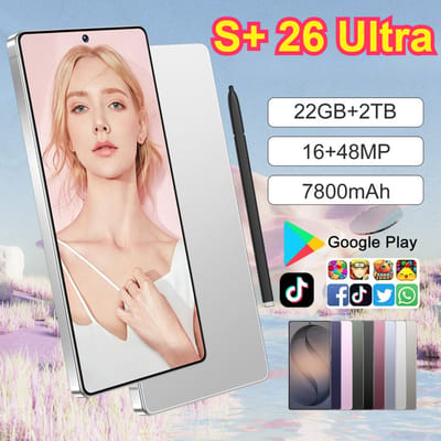 2026 HOT S+ 26 Ultra 7,3 inch 5G Dual SIM Mobiele Telefoons 7800mAh 22GB+2TB Smartphone Wereldwijde Versie Android Ontgrendelde Mobiele Telefoons