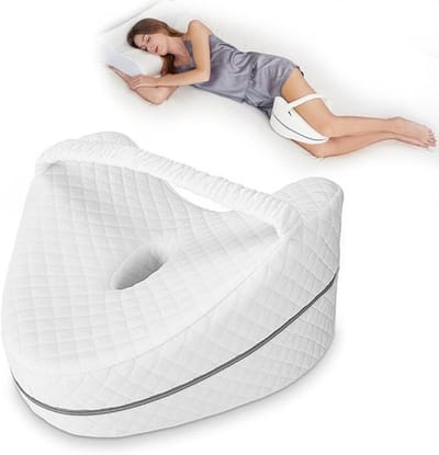 GTB® Beenkussen Rugslaper - Wigkussen - Beenkussen - Wit - 26cm x 28cm x 17cm