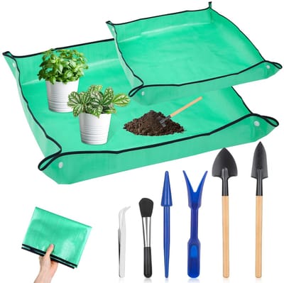 Unyqoos ® Waterdichte Planten-Verpotmat en Mini-Tuingereedschapset voor Enthousiaste Tuinliefhebbers, 2 Stuks