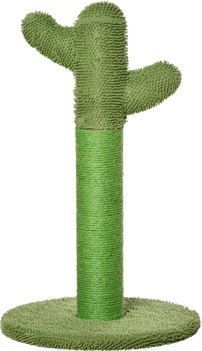 PawHut-kattenkrabpaal-sisal, grenenhout-40x40x65cm-groen