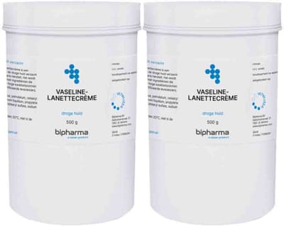 Bipharma Vaseline Lanettecrème - 2 x 500 gr - Voordeelverpakking