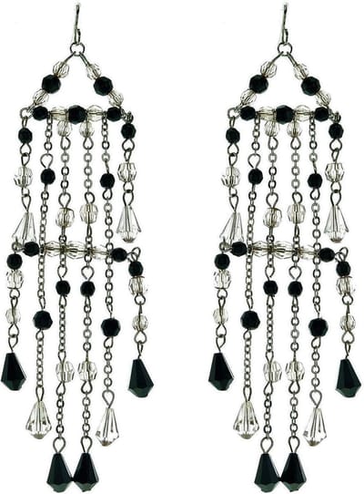 Behave - Statement oorbellen zwart kralen - Elegant avondmode