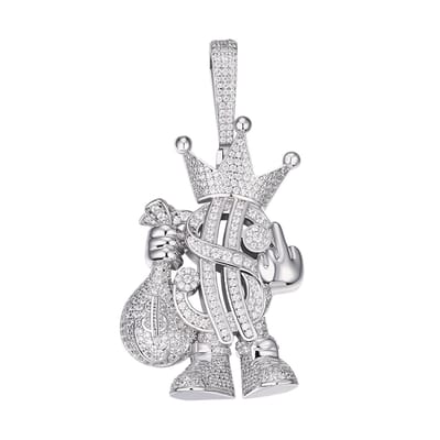 Juwelier Zwartevalk - Zilveren (gerhodineerd) money bag hanger - 24.314