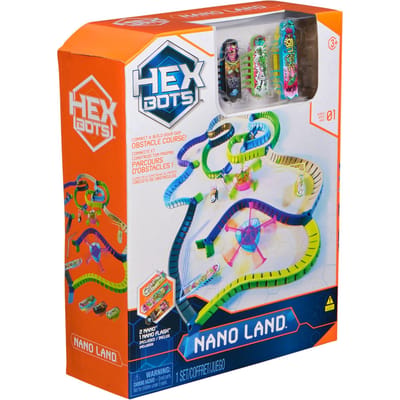 HEX BOTS nano Land, sensorisch speelgoed met meer dan 40 onderdelen en 3 nano-insecten, STEM-sets en minirobotspeelgoed, inclusief batterijen
