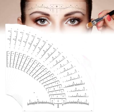 Dailygoods- Wenkbrauwliniaal 50 Stuks - Wegwerptattoos - Balansverlenging - Machthebber - Schoonheidsapparatuur - Nauwkeurig Ontwerp - Wenkbrauwstickers