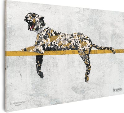 Banksy Graffiti - Canvas Schilderij 32x45 cm - Schilderijen Woonkamer