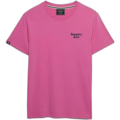 Superdry - Essential Serif Logo T-shirt Slanke Pasvorm - Heren - T-shirts