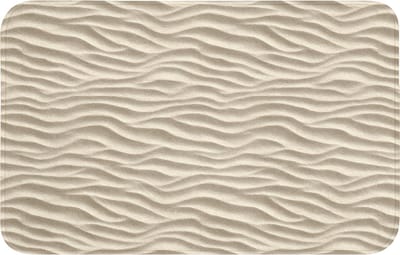 WC mat 80x50 cm - Antislip - Zand - Golven - Beige - Toiletmat - Vloermat - Douchemat - Toilet tapijt - Toiletmatten