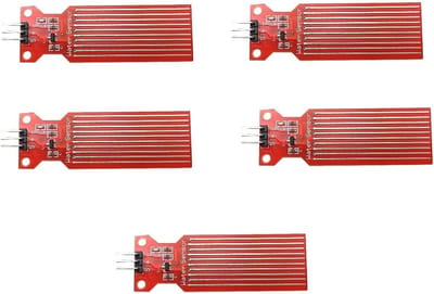 Waterniveausensor 5 stuks - Rood - Alarm - Wandmontage voor eenvoudige detectie - ShopVlot