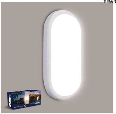 RFWR® Ovale Wandlamp voor Binnen en Buiten - 18W LED Plafondlamp met IP65 Waterdichte Behuizing