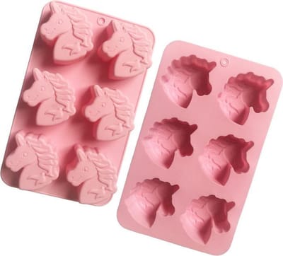 ProductGoods - Siliconen Bakvorm Eenhoorn - Vorm Eenhoorn - 6 Stuks - Bakvormen