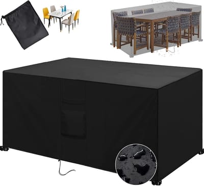 Tuinmeubelhoes - Terrastafelhoes - Meubels Beschermen - 420D Oxford Stof - 350x260x90cm - Zwart