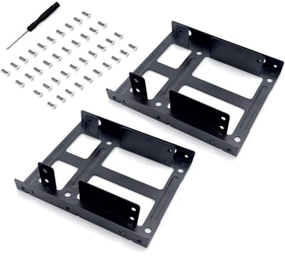 Cosensi - HDD SSD naar 3.5 inch Montagebeugel - Dual Layer Hard Drive Bevestiging - Geschikt voor 2.5 inch HDD SSD - Metalen Adapter - Inclusief mo...