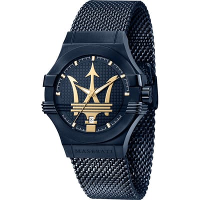 Maserati Potenza Blauw Metaal Heren Quartz Horloge R8853108008 blauw